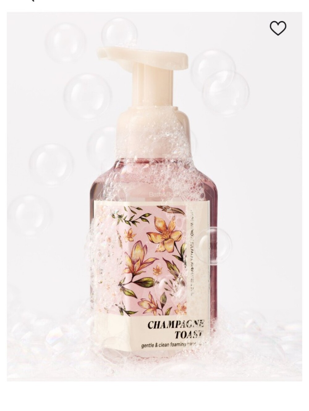 Bath & Body Works Champagne Toast Foaming Hand Soap - Pink & Cream